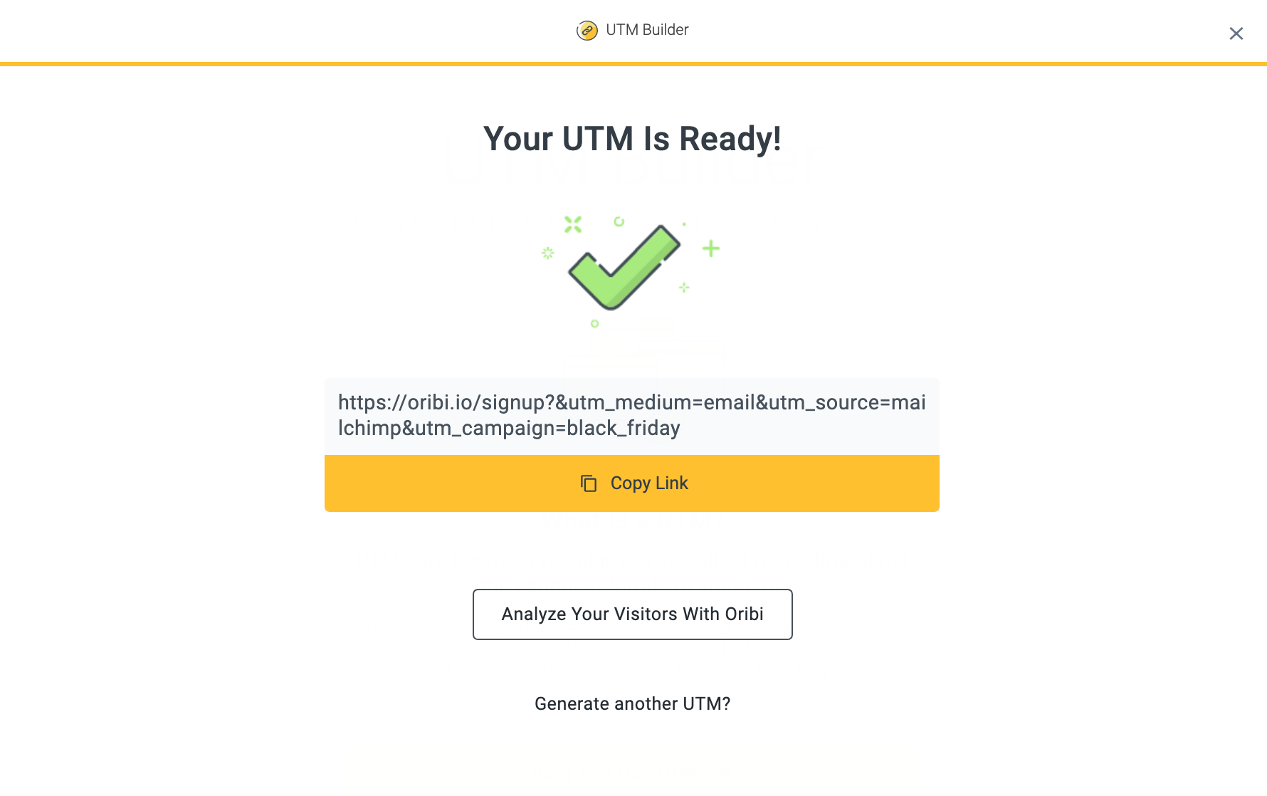 UTM builder screenshot