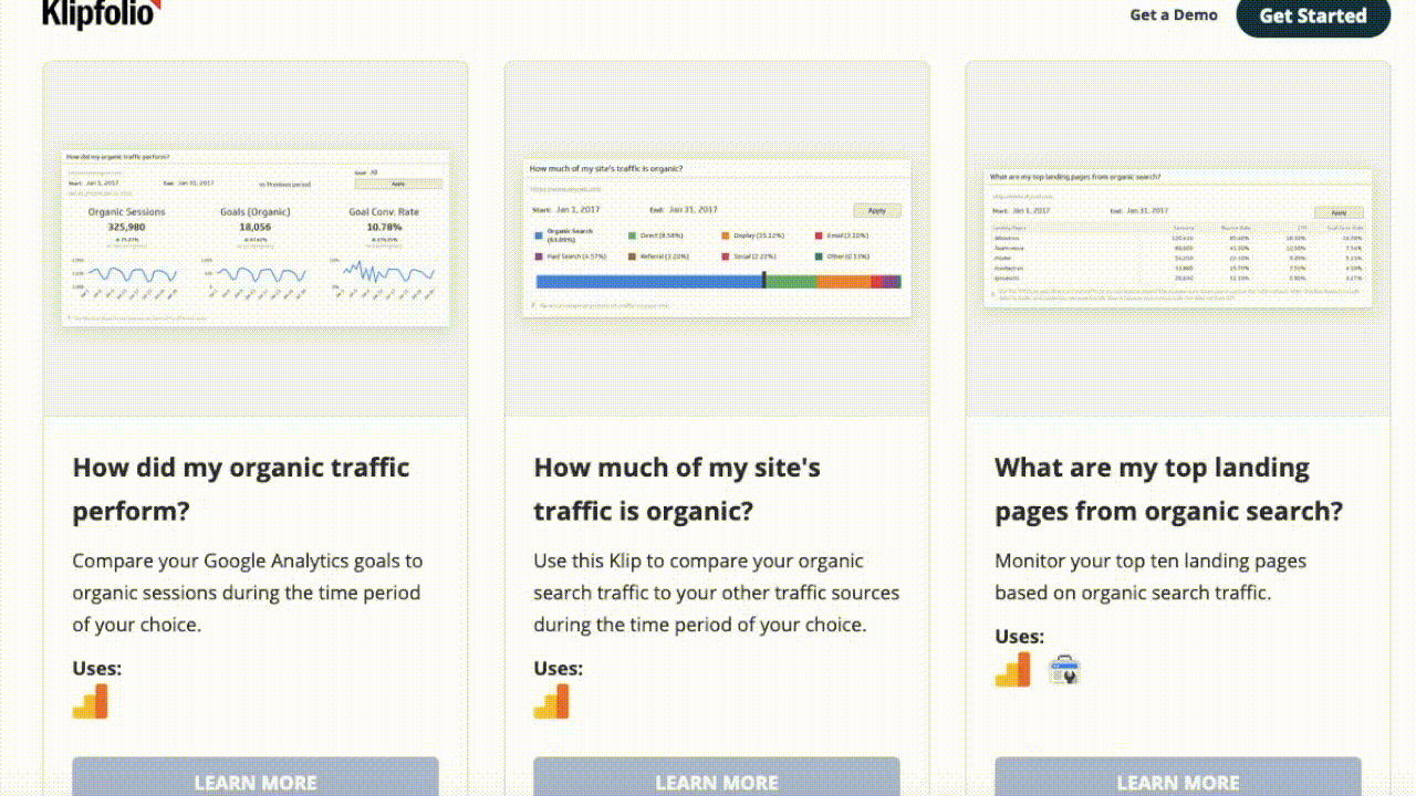 SEO Reporting - Klipfolio