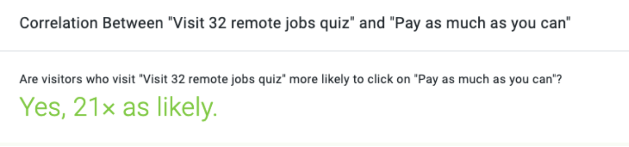 A screenshot from Oribi's event correlation section